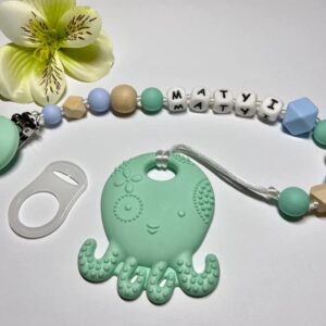 Menta- babakék polipos rágcsa- és cumilánc - Image 1