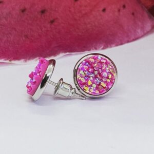 Pink csillogós fülbevaló – Bild 2