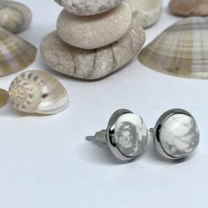 Howlit ásvány fülbevaló – Bild 3