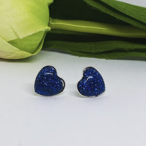 Kék szíves fülbevaló - Image 1