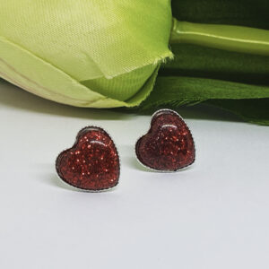 Piros szíves fülbevaló - Image 2