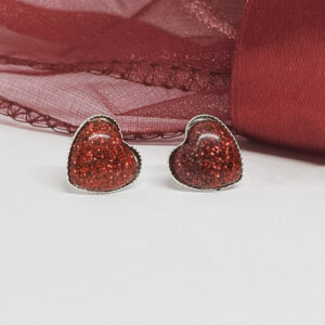 Piros szíves fülbevaló - Image 1