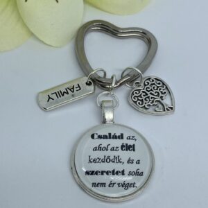 Család az, ahol az élet kezdődik és a szeretet soha nem ér véget. (family- életfa, szív) - Image 1