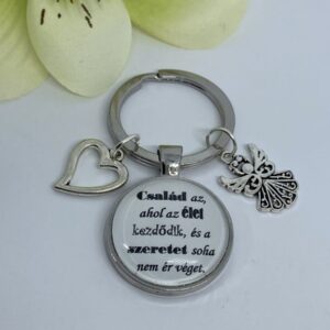 Család az, ahol az élet kezdődik és a szeretet soha nem ér véget. (szív- angyal) – Bild 1