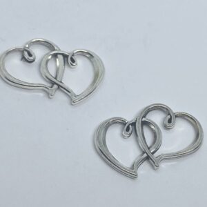 Dupla szív (ezüst színű) – Bild 1