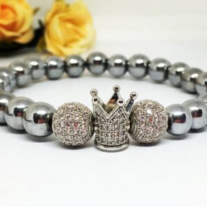 Ezüst hematit cirkon karkötő - Image 1