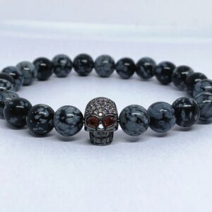 Obszidian -halálfej- ásvány karkötő - Image 2
