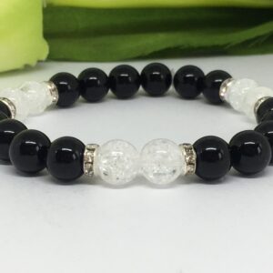 Hematit és hegyikristály ásvány karkötő - Image 1