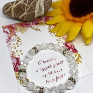 Hegyikristály ásvány karkötő ajándékkártyával - Image 1