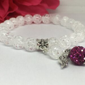 Páros hegyikristály karkötő angyal díszítéssel - Image 2