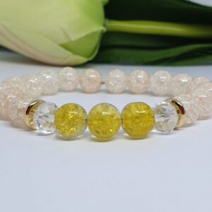 Roppantott hegyikristály karkötő (arany színű) - Image 1