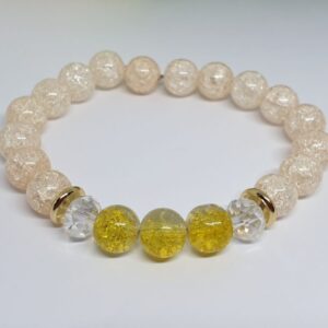 Roppantott hegyikristály karkötő (arany színű) - Image 2