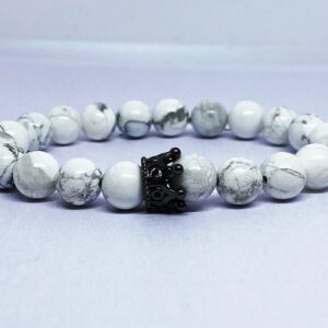 Howlit ásvány karkötő koronával díszítve - Image 2