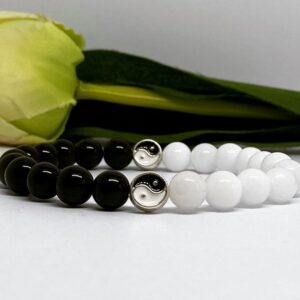 Jin- Jang ásvány karkötő – Bild 1