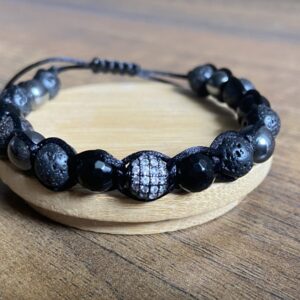 Makramés férfi ásvány karkötő - Image 3