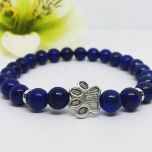 Lapis lazuli ásvány karkötő tappancs köztessel – Bild 1