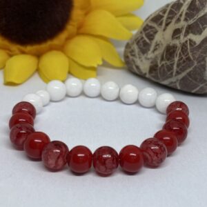 Korall- jade ásvány karkötő - Image 2