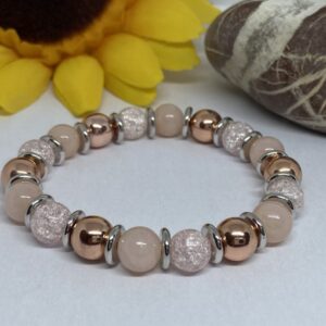 Rosegold- rózsaszín ásvány karkötő - Image 3