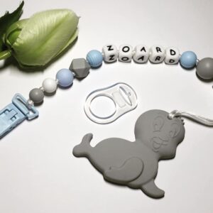 Szürke- kék rágcsa- és cumilánc - Image 1