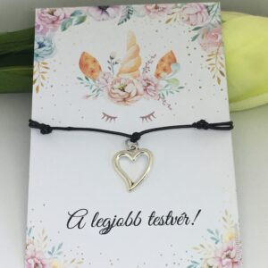 Legjobb testvér "szív sziluett" karkötő ajándékkártyával - Image 1