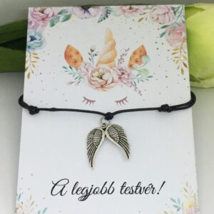 Legjobb testvér "angyalszárny" karkötő ajándékkártyával - Image 1