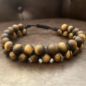 Matt tigrisszem makramé karkötő - Image 4