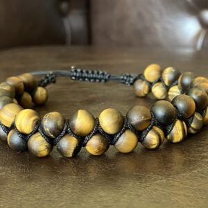 Matt tigrisszem makramé karkötő - Image 3