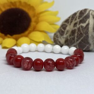 Korall- jade ásvány karkötő - Image 1